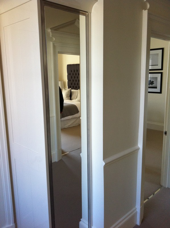 Full-length wardrobe mirror fitted in Streatham home